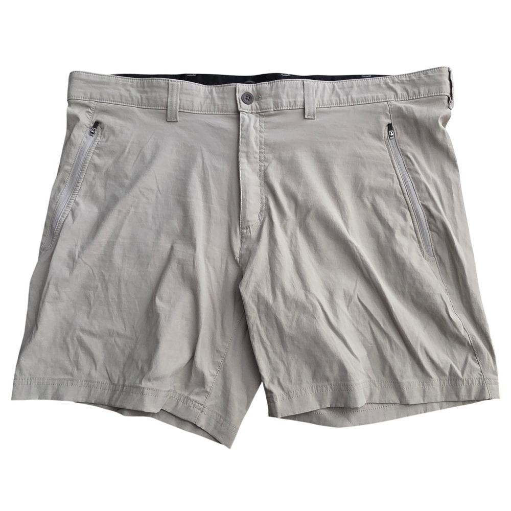 Eddie Bauer Mens First Ascent Guide Shorts Tan Khaki Size 42 Hiking Performance